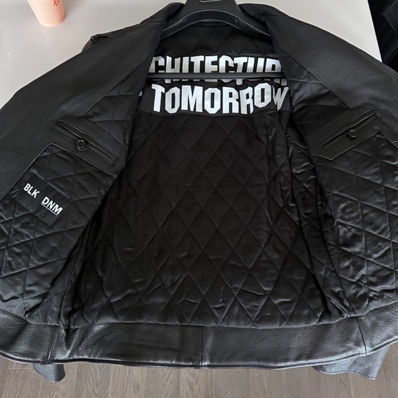 Men’s BLK DNM leather biker jacket - Picture 2 of 4